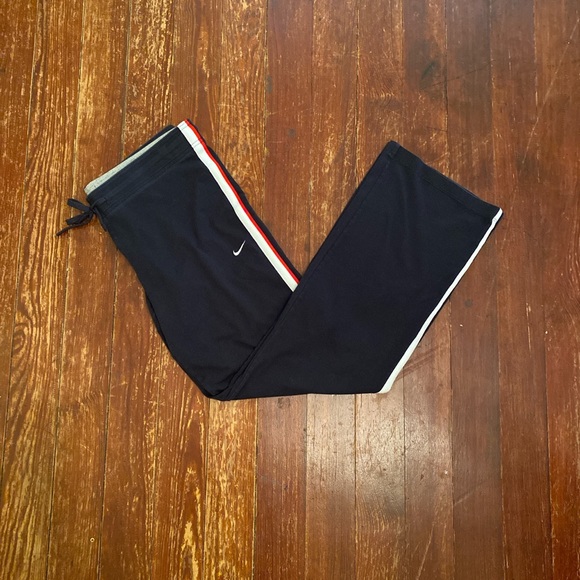 Nike Navy Blue & White Sweatpants - Picture 2 of 3